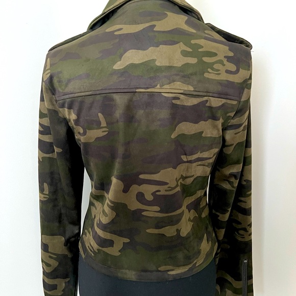 NWT Sanctuary Camouflage Faux Suede Moto Jacket - Picture 6 of 10